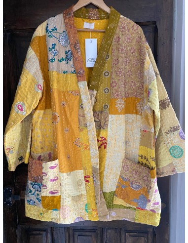 Kimono patchwork Brodé Unique Jaune 106 votre restaurant rapide dans 