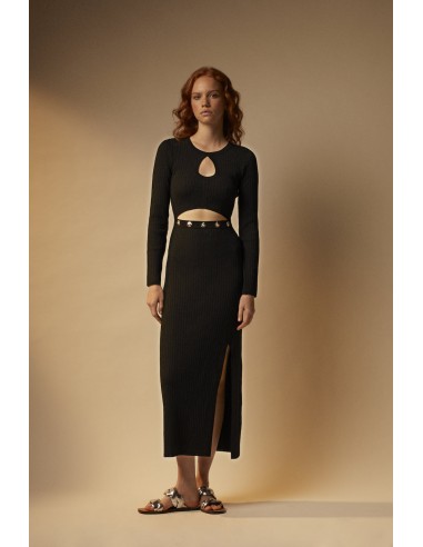 Long knit dress with cutouts de France